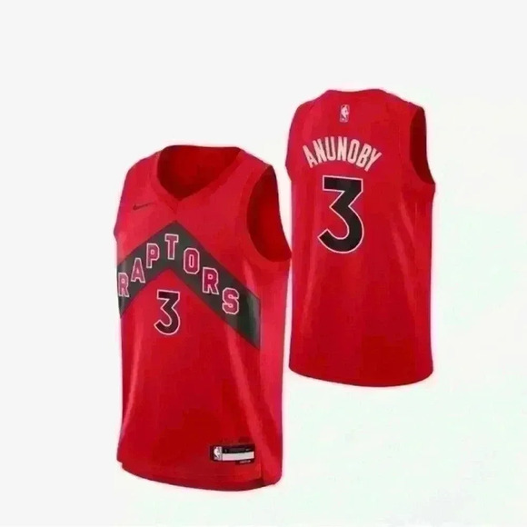 Nike Raptor Jersey  Red Black Anunoby 3 size XL Boys' Grade School - Picture 5 of 11